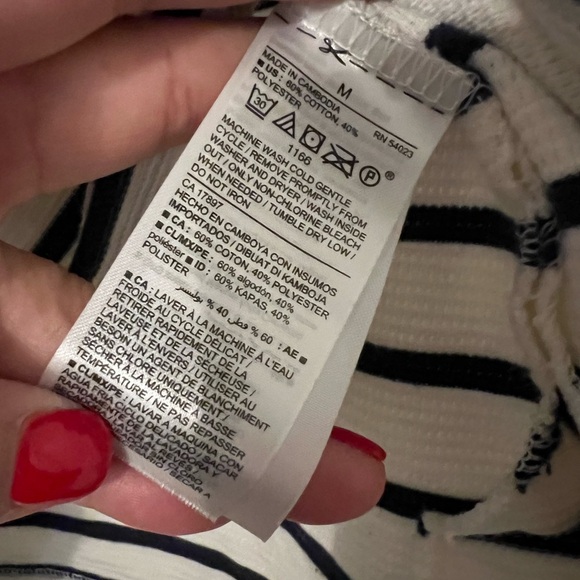 Medium striped boatneck shirt (J113) - Picture 4 of 6